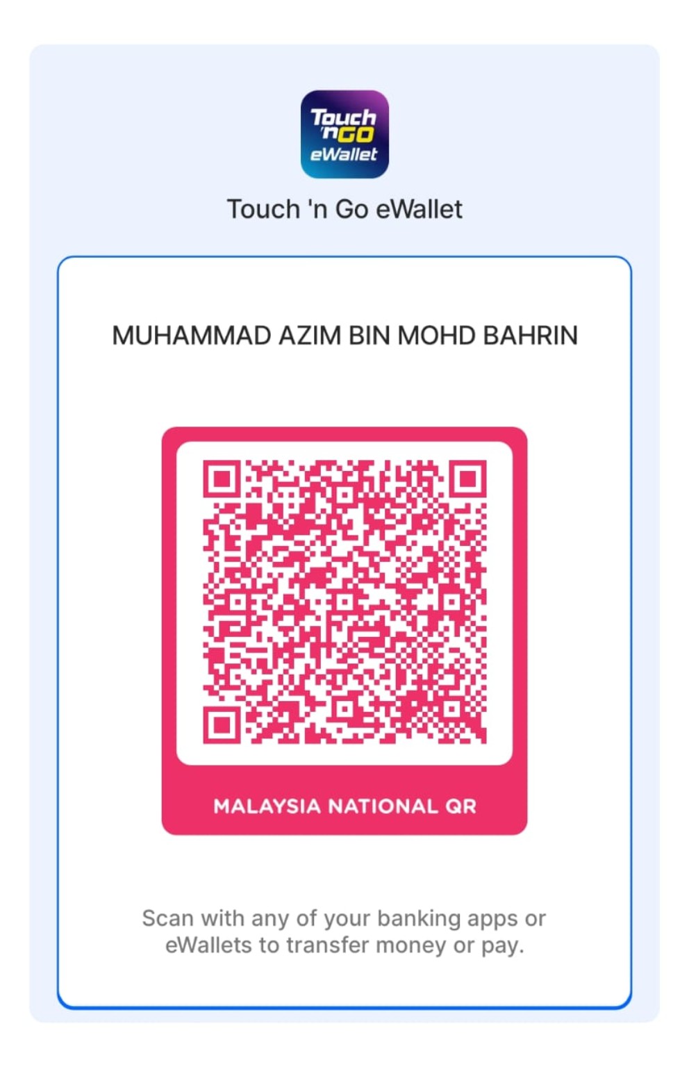 QR pembayaran eFlyersXOX